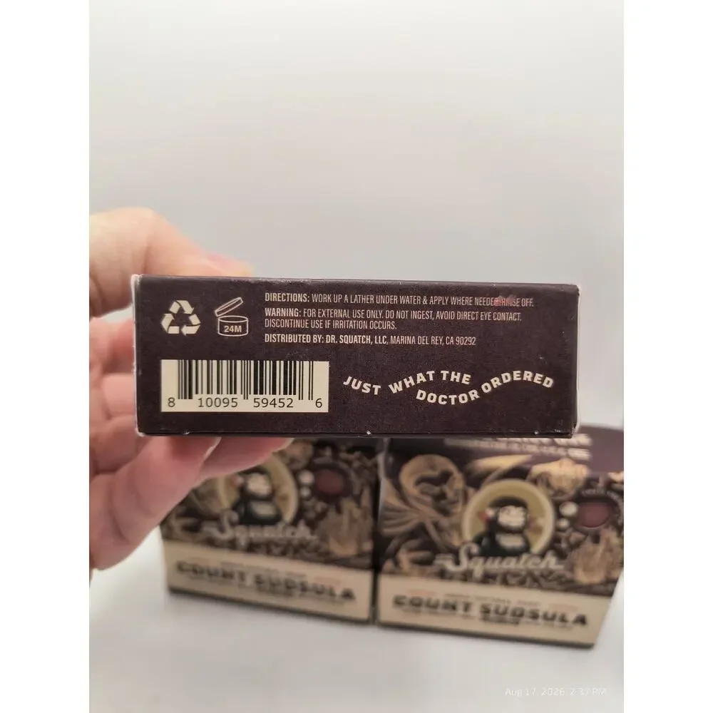6 Pk Dr. Squatch Soap Count Sudsula Halloween Limited Edition Natural Men's